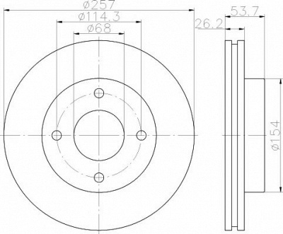 HELLA PAGID 8dd355118571 -  Тормозной диск